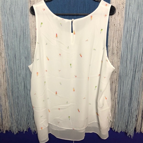 Cute Cocktail Layered Tank Top - Picture 7 of 9